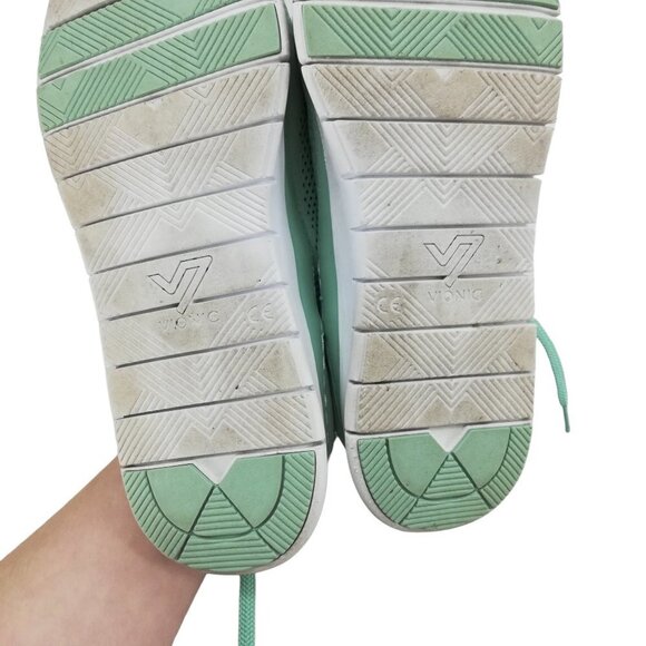 Vionic Joey Fresh Green Nubuck Leather Low Top Sneakers Size 8.5 Comfort Walking - Picture 11 of 11